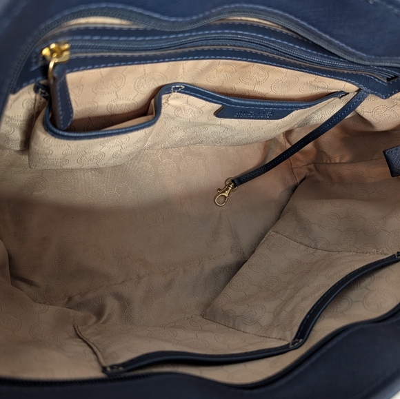 Michael Kors Navy Blue Large Tote Bag EUC - Picture 7 of 7